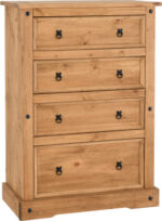 Corona 4 Drawer Chest in Distressed Waxed Pine - Image 2