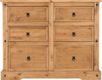 Corona 6 Drawer Chest in Distressed Waxed Pine - Image 4