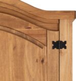 Corona Extra Large 4-Door Wardrobe - Distressed Waxed Pine - Rustic Mexican Style - Image 8