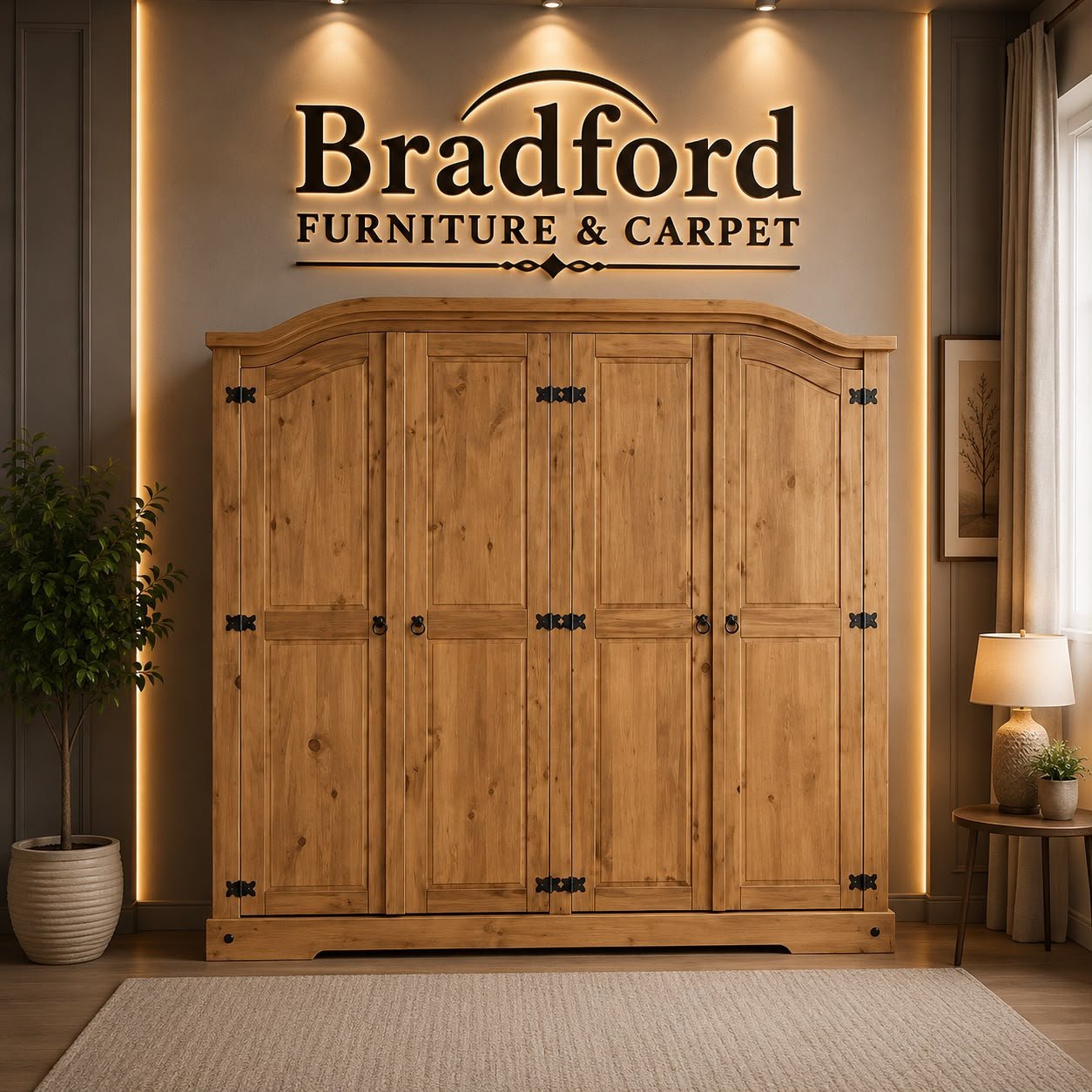 Corona Extra Large 4-Door Wardrobe