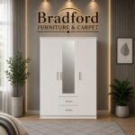 Dakota 3 Door 2 Drawer Mirrored Wardrobe - Image 2