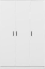 Dakota 3 Door Wardrobe in White Color - Image 3