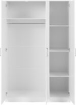 Dakota 3 Door Wardrobe in White Color - Image 4