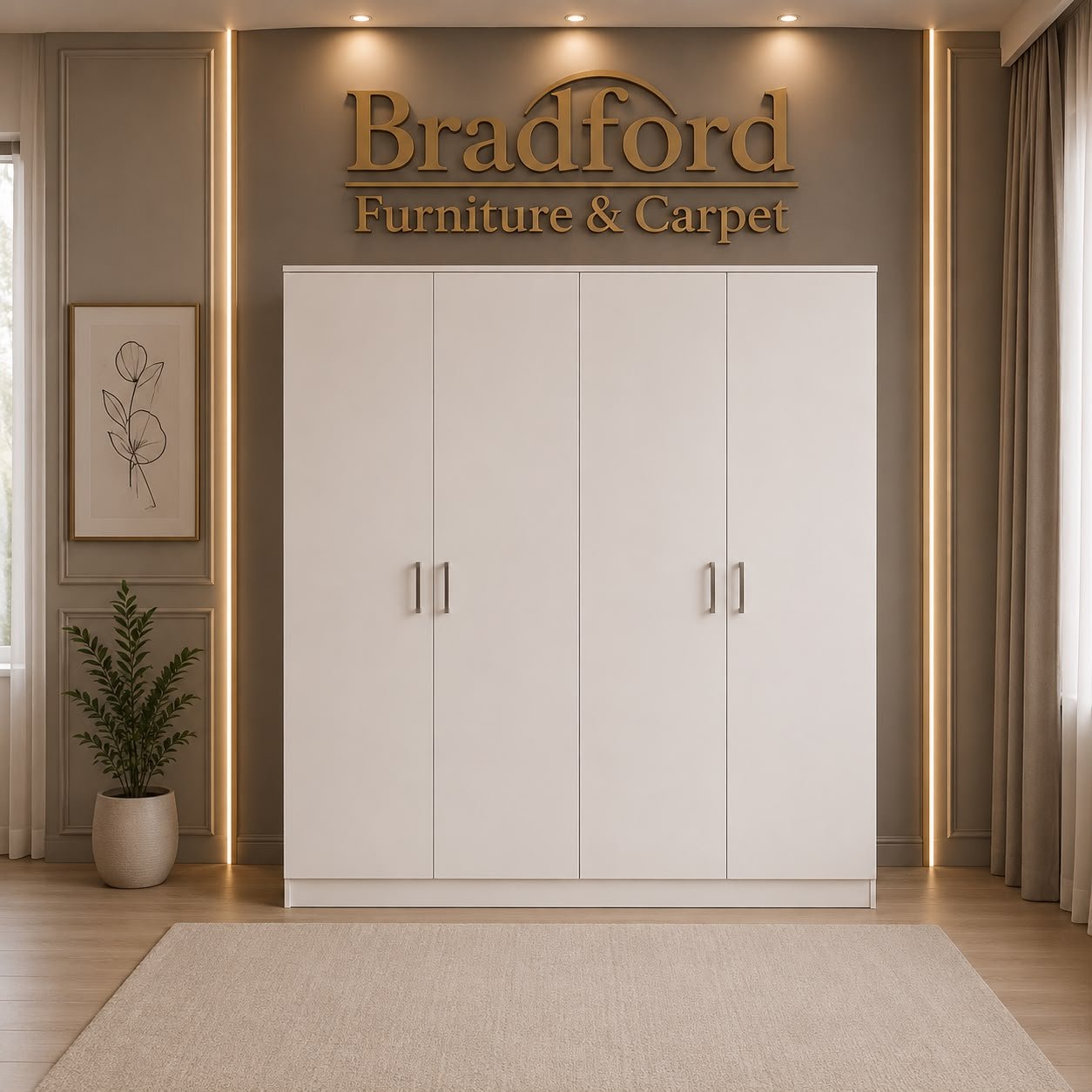 Dakota 4 Door Wardrobe Bradford | Bradford Furniture & Carpets