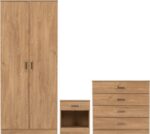 Dakota Trio Wardrobe Set in Oak Effect - Image 2