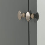 Denver 2 Door 1 Drawer Mirrored Wardrobe with Grey Gloss - Image 4