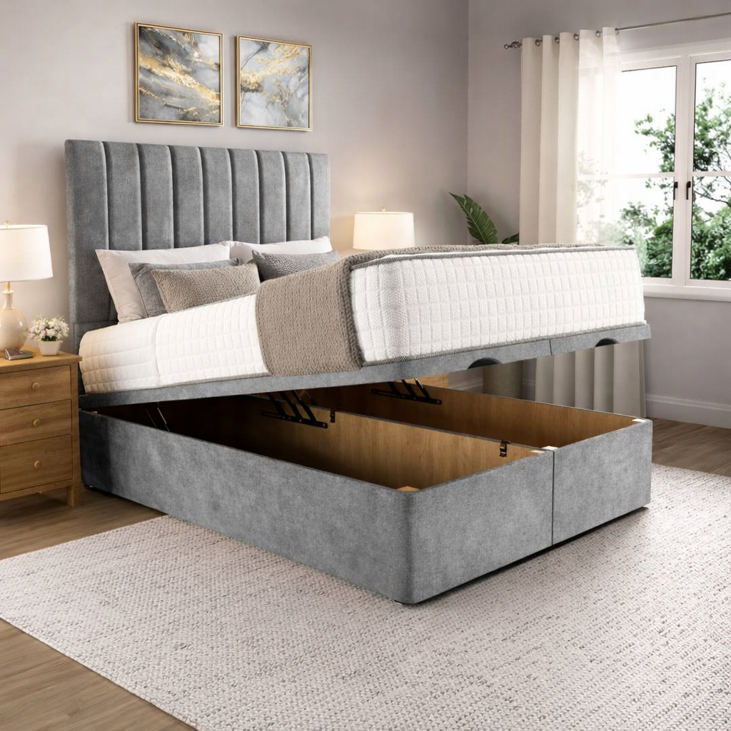 Eden Short Headboard Ottoman Storage Bed