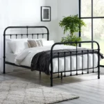 Logan Metal Bed in Black Color - Image 2