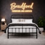 Logan Metal Bed in Black Color