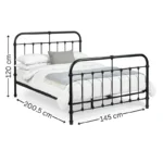 Logan Metal Bed in Black Color - Image 3