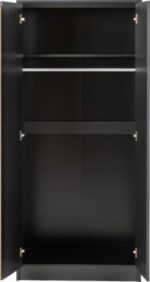 Malvern 2 Door Wardrobe Bedroom Set in Black Color - Image 6