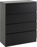 Malvern 2 Door Wardrobe Bedroom Set in Black Color - Image 5