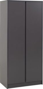 Malvern 2 Door Wardrobe Bedroom Set in Grey Color - Image 4