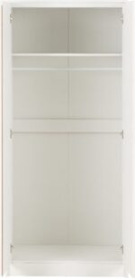 Malvern 2 Door Wardrobe Bedroom Set in White Color - Image 5