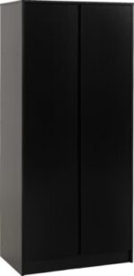 Malvern 2 Door Wardrobe in Black Color - Image 3