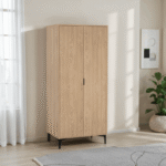 Miami 2 Door Wardrobe in Oak Effect & Black