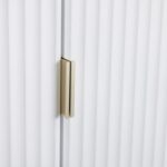 Miami 2 Door Wardrobe in White/Gold - Image 6
