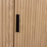 Miami 3 Door Wardrobe in Oak Effect & Black - Image 6