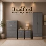 Nevada 2 Door 1 Drawer Wardrobe Bedroom Set - Image 2