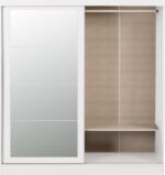 Nevada 2 Door Sliding Wardrobe in White Gloss - Image 5