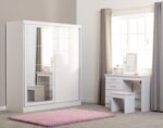 Nevada 2 Door Sliding Wardrobe in White Gloss - Image 6