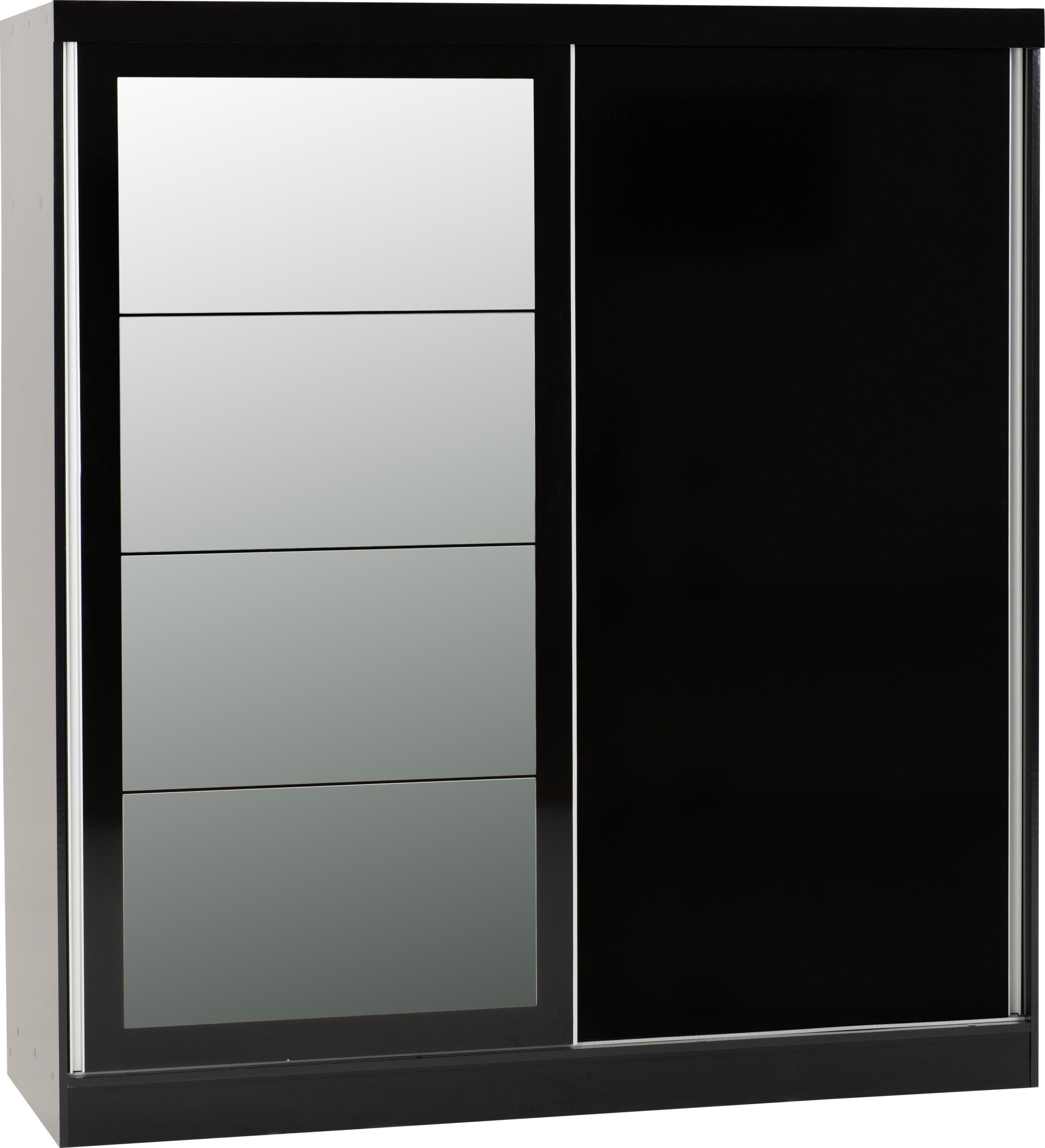 Nevada 2 Door Sliding Wardrobe in Black Gloss