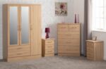 Nevada 3 Door 2 Drawer Mirrored Wardrobe Bedroom Set - Image 9