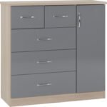 Nevada 5 Drawer Narrow Chest in all Colors
