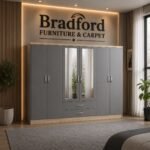 Nevada 6 Door 2 Drawer Mirrored Wardrobe - Image 4
