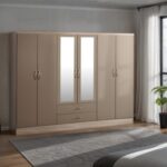 Nevada 6 Door 2 Drawer Mirrored Wardrobe - Image 10