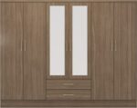 Nevada 6 Door 2 Drawer Mirrored Wardrobe - Image 14
