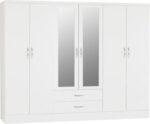 Nevada 6 Door 2 Drawer Mirrored Wardrobe - Image 15