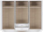 Nevada 6 Door 2 Drawer Mirrored Wardrobe - Image 18