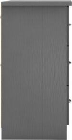 Nevada 6 Drawer Chest in 3D Effect Grey - Image 6