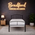 Newton Metal Bed with Black & Silver Color - Image 2