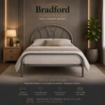 Nova Metal Bed in Silver Color