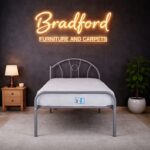 Nova Metal Bed in Silver Color