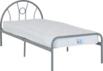 Nova Metal Bed in Silver Color - Image 2
