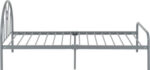 Nova Metal Bed in Silver Color - Image 4