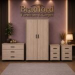 Oliver 2 Door Wardrobe Bedroom Set in Light Oak Effect
