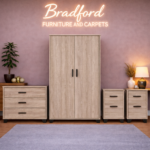 Oliver 2 Door Wardrobe Bedroom Set in Light Oak Effect