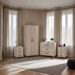 Oliver 2 Door Wardrobe Bedroom Set in Light Oak Effect - Image 5