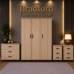 Oliver 3 Door Wardrobe Bedroom Set in Light Oak Effect