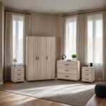 Oliver 3 Door Wardrobe Bedroom Set in Light Oak Effect - Image 5