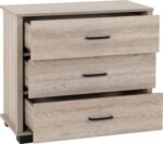 Oliver 3 Drawer Chest in Light Oak Effect - Image 3