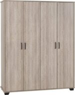 Oliver 4 Door Wardrobe in Light Oak Effect - Image 2