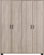 Oliver 4 Door Wardrobe in Light Oak Effect - Image 3