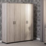 Oliver 4 Door Wardrobe in Light Oak Effect - Image 5