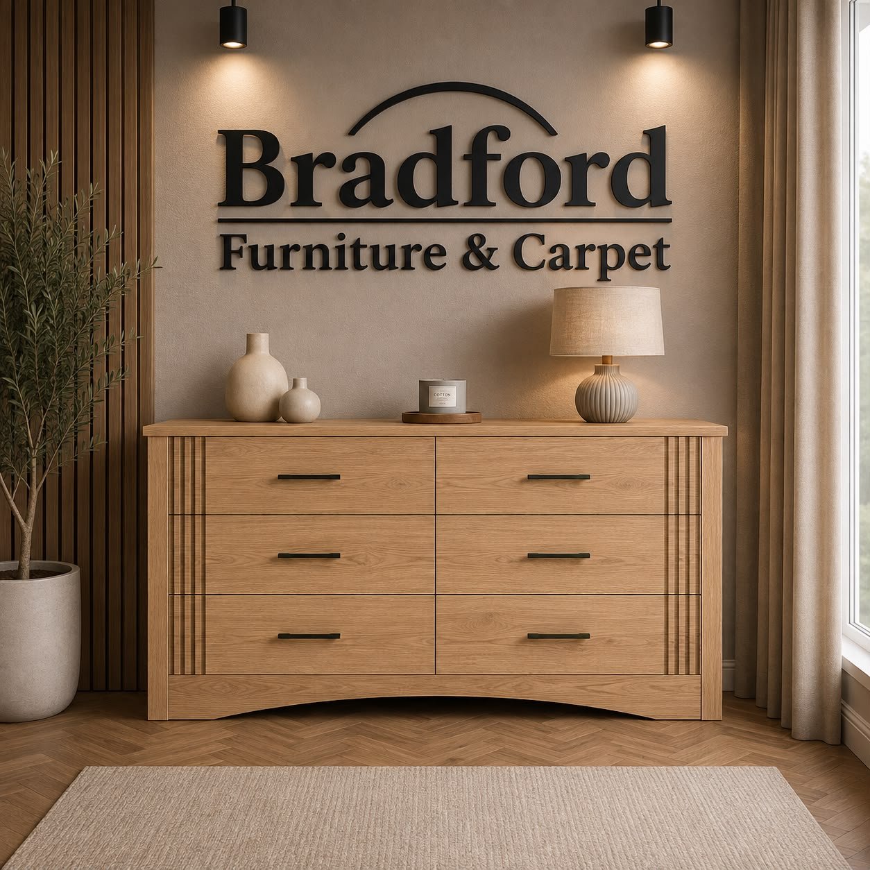 Oliver 6 Drawer Chest in Oak Effect