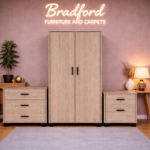 Oliver Trio Wardrobe Bedroom Set in Light Oak Effect